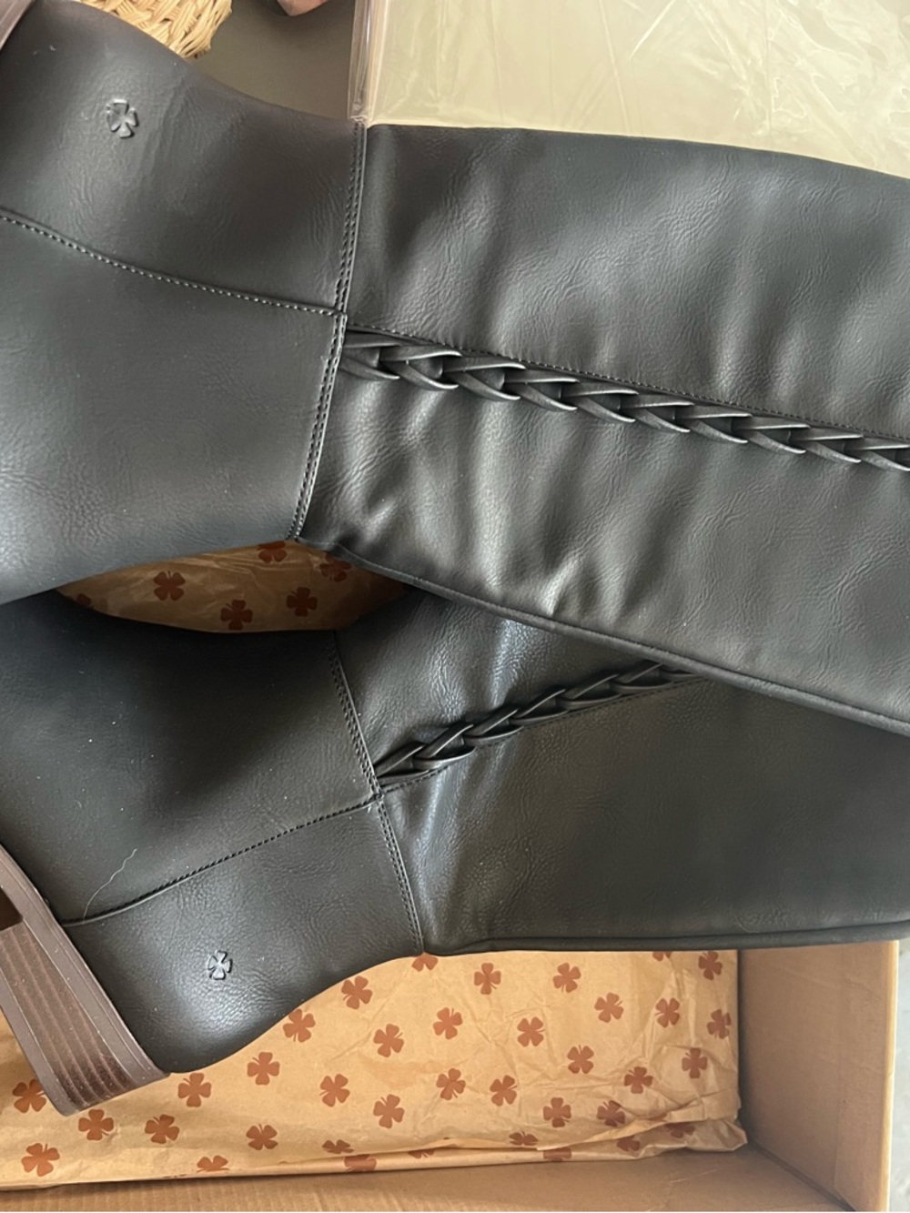 Lucky Brand Black Over-the-Knee Zip Boots - Picture 6 of 7